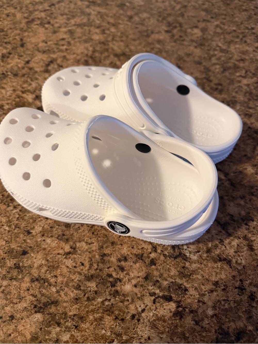 Crocs Kids White Slip On Mules (C11)